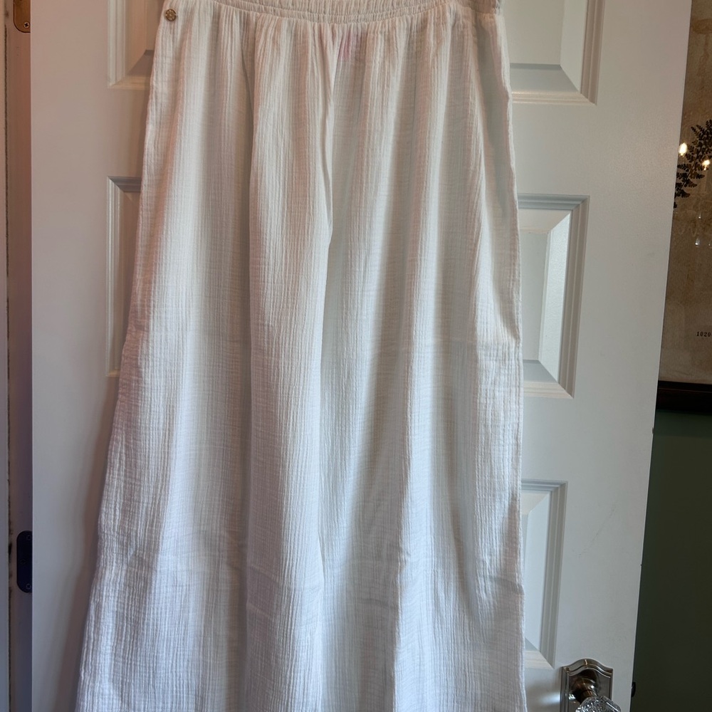 Lilly Pulitzer XL EEUC Enzo 30" cotton cover up pants 🛳️🌸🪸